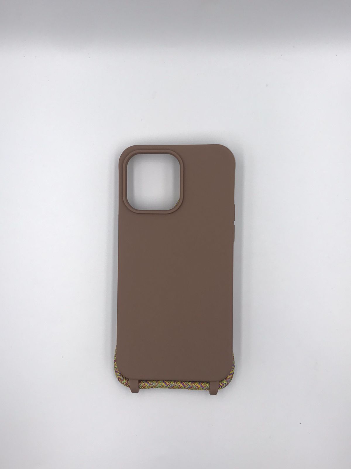 Case Iphone Crossbody Areia/ Nude lisa com alça regulável