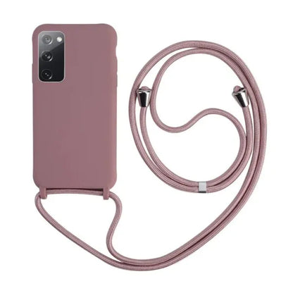 Case Crossbody Samsung S Rose lisa com alça regulável