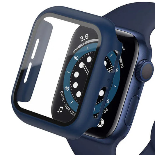 Case Protetora do Apple Watch -  Capa Bumper Vidro Temperado