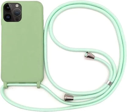 Case Iphone Crossbody Verde Glass lisa com alça regulavel