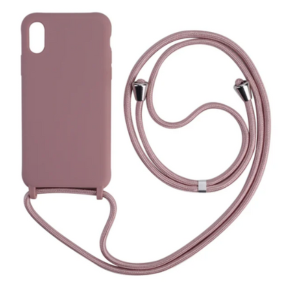 Case Crossbody Samsung A Rose lisa com alça regulável