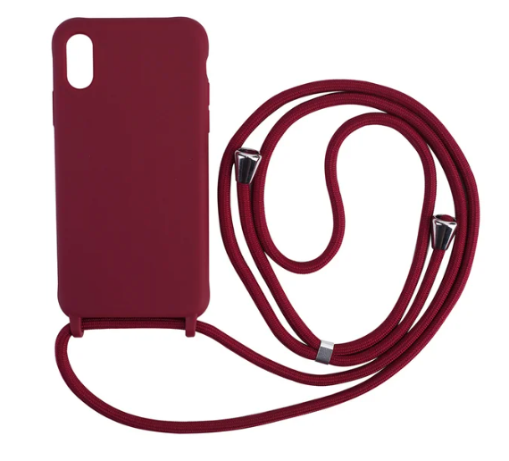 Case Crossbody Samsung S Vermelha lisa com alça regulável