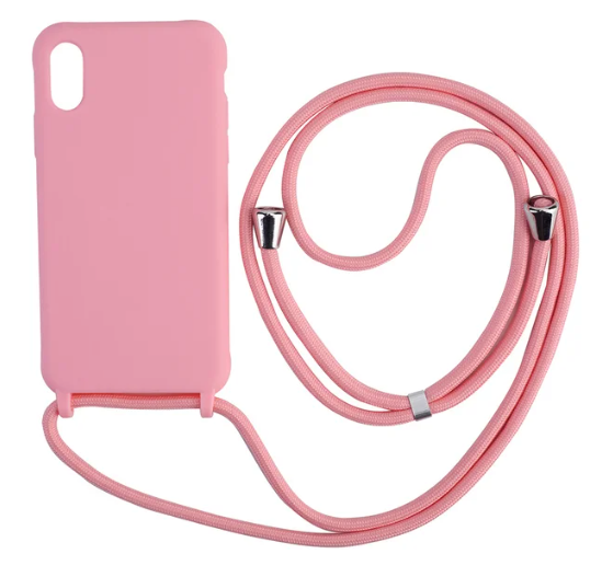 Case Crossbody Samsung S Rosa lisa com alça regulável