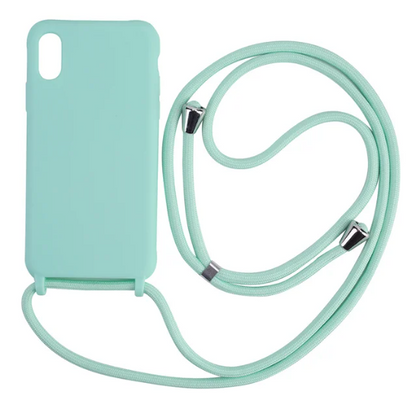 Case Crossbody Samsung A Verde Menta lisa com alça regulável