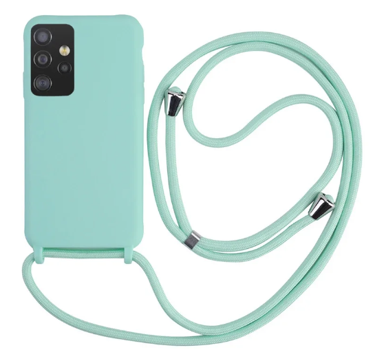 Case Crossbody Samsung S Verde Menta lisa com alça regulável
