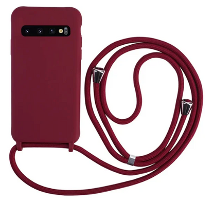 Case Crossbody Samsung A Vermelha lisa com alça regulável