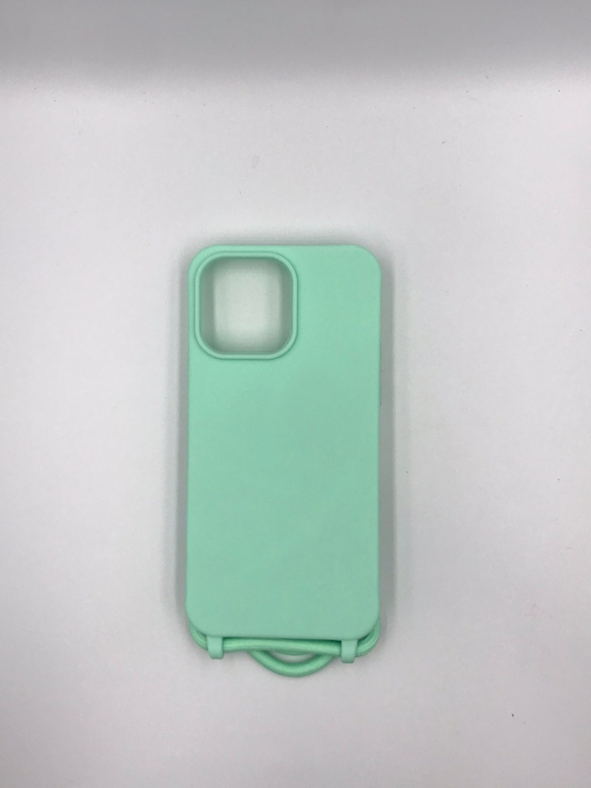 Case Iphone Crossbody Verde Menta lisa com alça regulavel