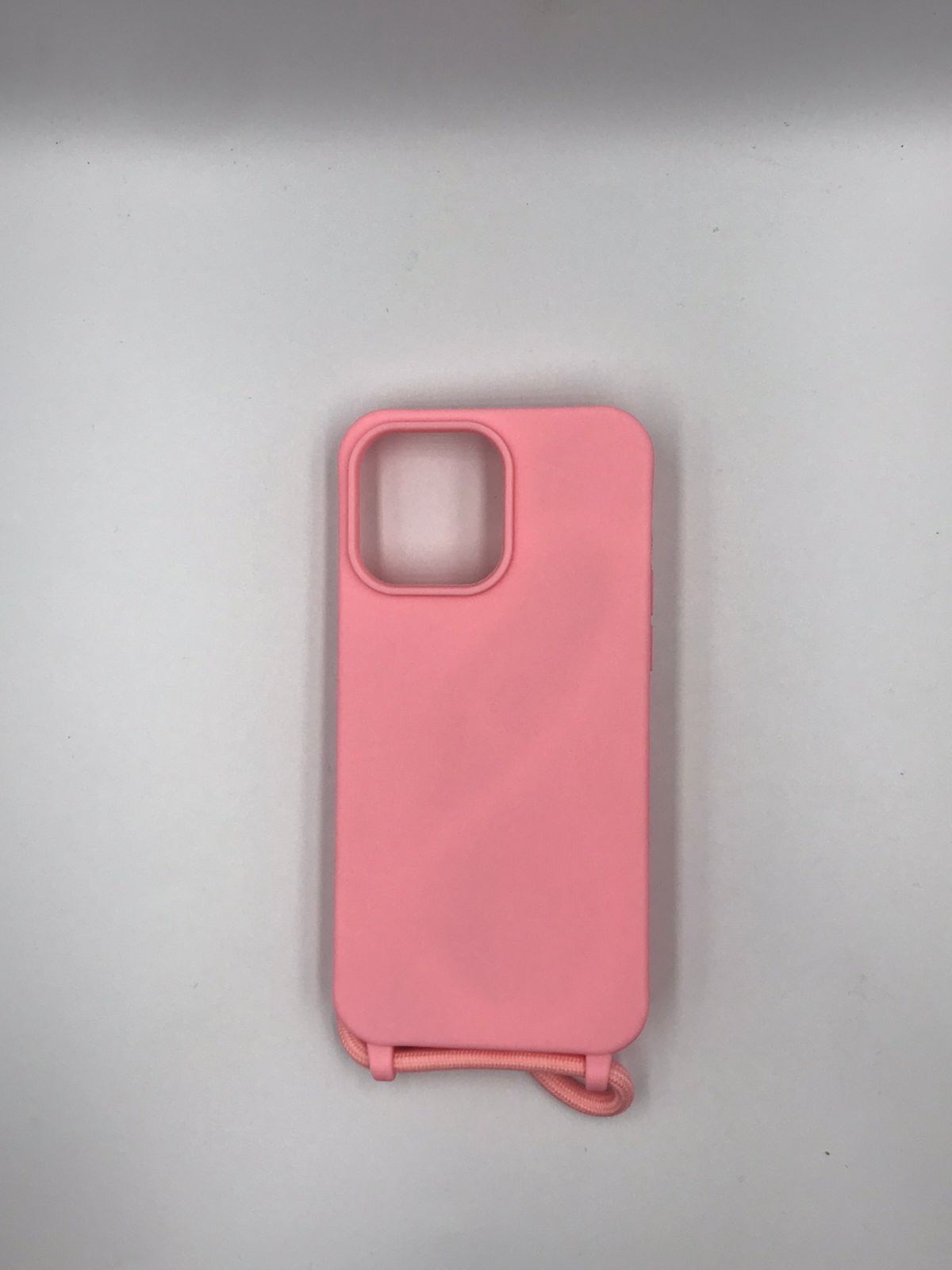 Case Iphone Crossbody Rosa lisa com alça regulavel