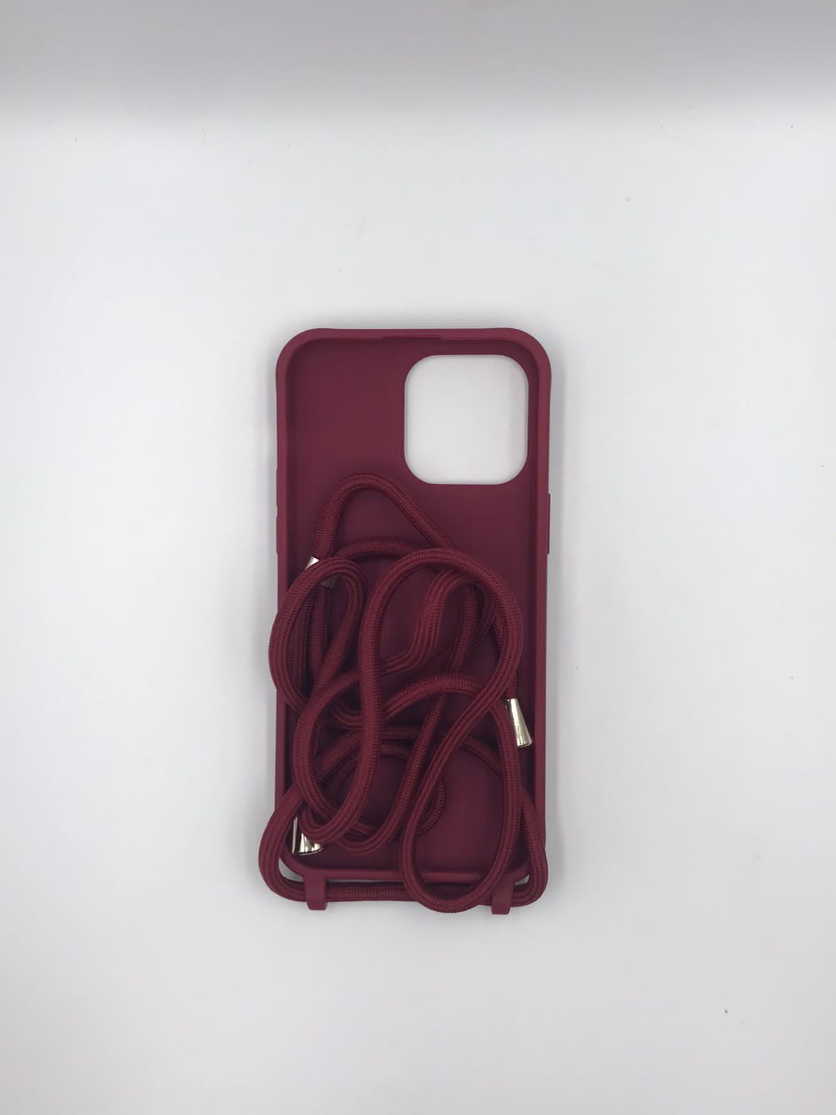 Case Iphone Crossbody Vermelha lisa com alça regulavel