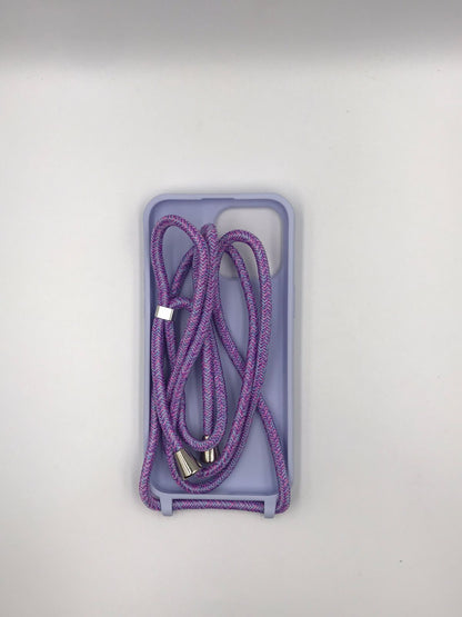 Case Iphone Crossbody Lilas lisa com alça regulável