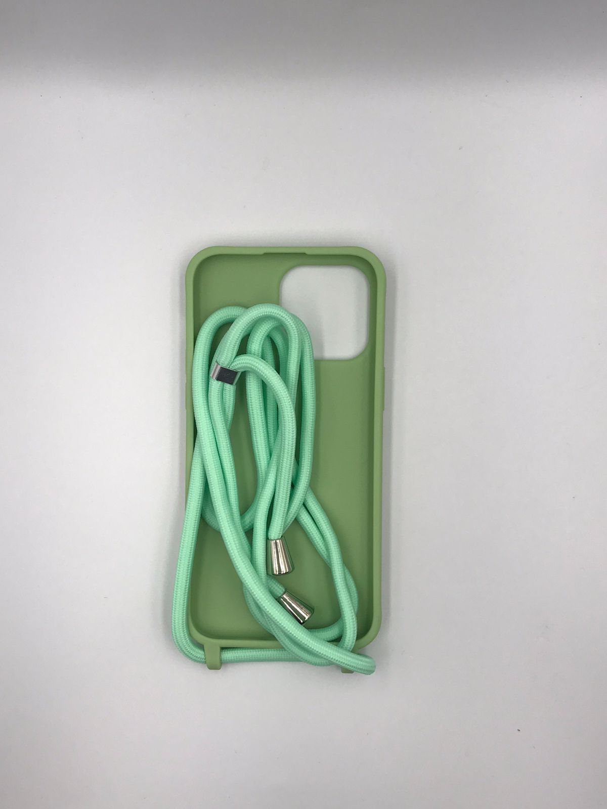 Case Iphone Crossbody Verde Glass lisa com alça regulavel