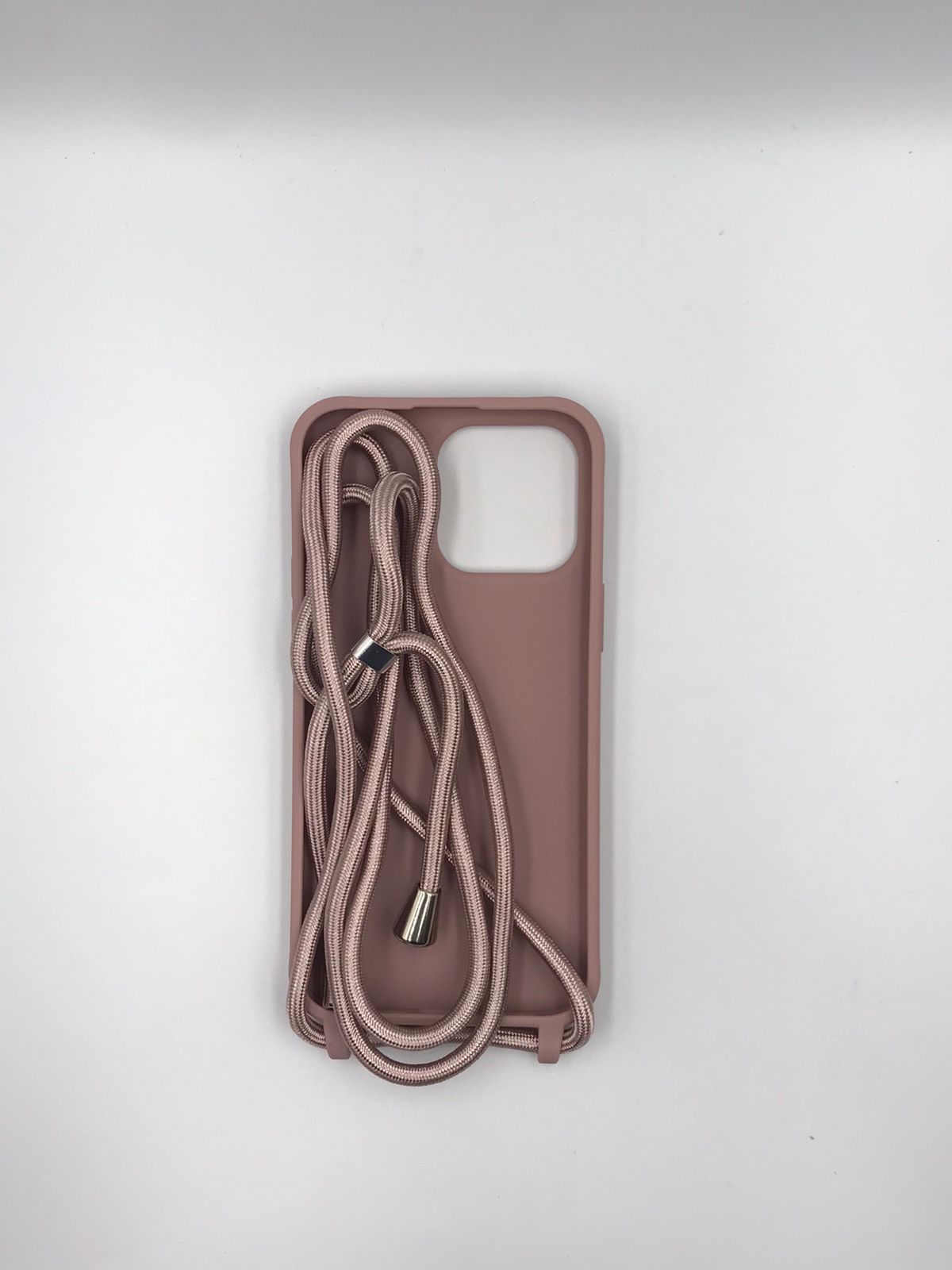 Case Iphone Crossbody Rosê lisa com alça regulavel