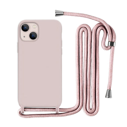 Case Iphone Crossbody Rosê lisa com alça regulavel